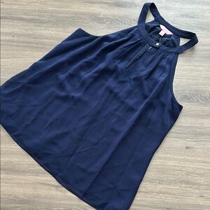 Lily Pulitzer Rogan silk Navy Blue Women's tank